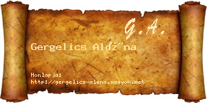 Gergelics Aléna névjegykártya